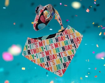 Cat Bandana and Toy Mouse - "It's My Birthday!" -  Gift Set