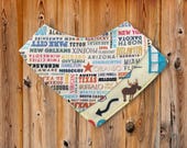 Reversible Adventure Cat and Small Dog Bandana - "The Great Ameowican Roadtrip" -  No Collar Needed