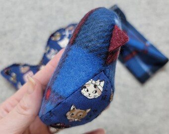 Handcrafted Catnip Toy Bird, Noisy Birdies