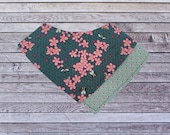 Valentine Cat Bandana, Bee and Heart Green Print, Bee Mine