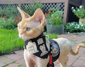 Halloween Cat Bandana – Meowmento Mori, No-Collar Pet Accessory for Cats & Small Dogs