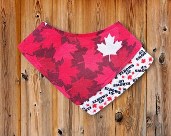 Cat Bandana - "Meow Canada" -  Canada Day Small Pet Bandana, No Collar Needed