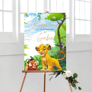 Simba le Roi Lion 14 x 14,5 cm en feuille de sucre décoration