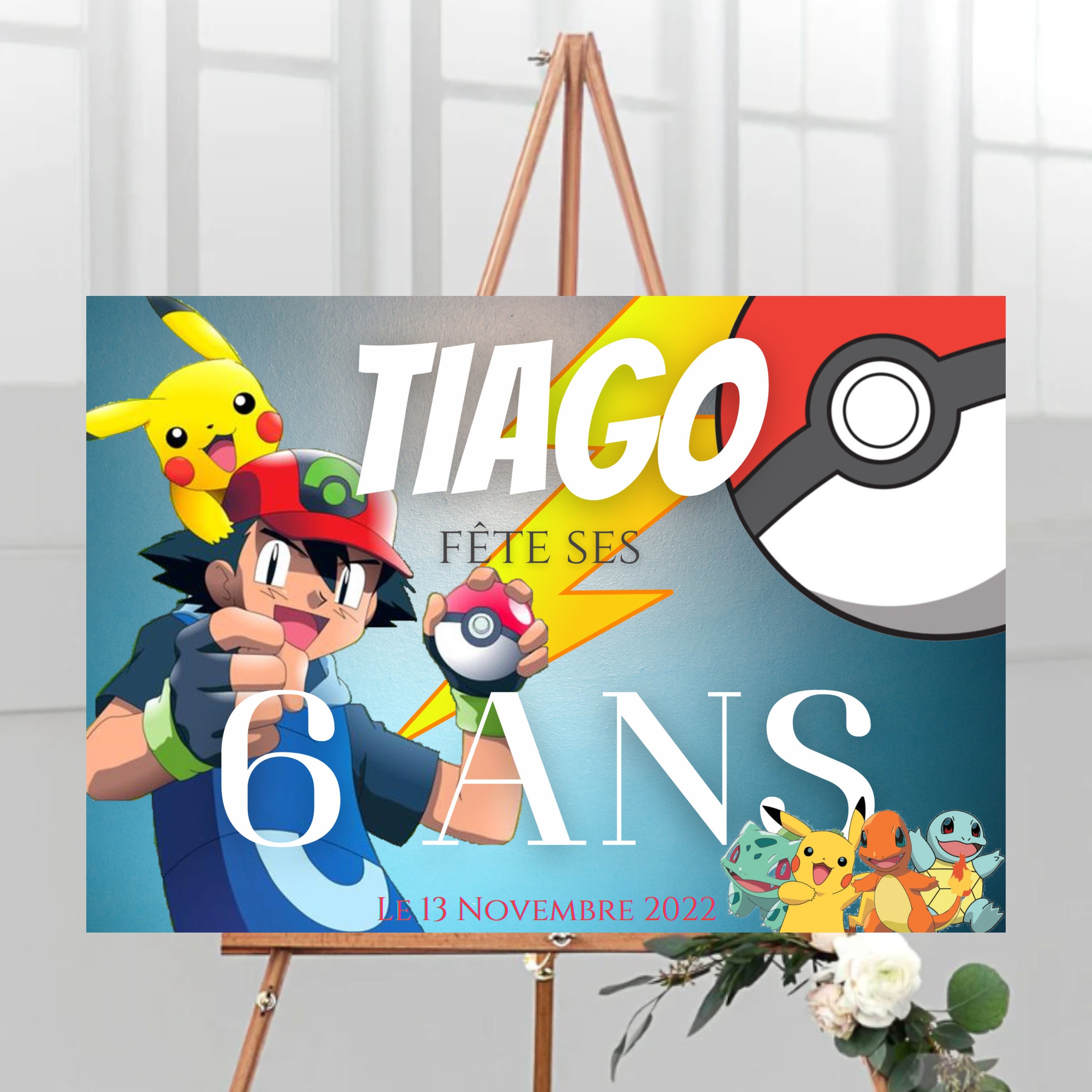 Painel Festa Tema Pokémon Charizard