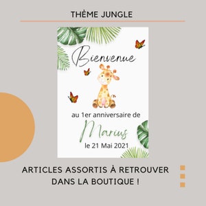 Invitation danniversaire jungle safari personnalisée TÉLÉCHARGEMENT NUMÉRIQUE invitation de fête, invitation danniversaire personnalisée image 3