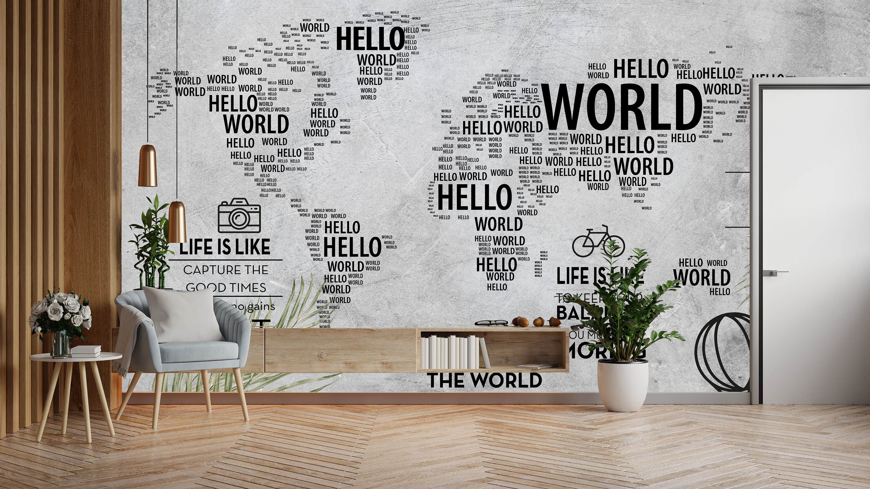 Word Wallpaper World Maps Wall Decor World Map World Map - Etsy