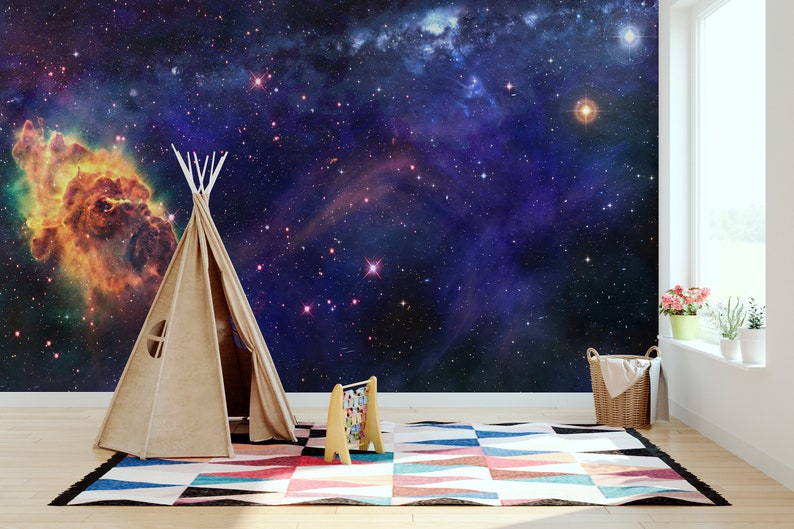 Supernova Nebula Space Wallpaper Peel and Stick Wall Mural - Etsy