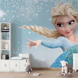 Elsa Frozen Wallpaper Peel and Stick Wallpaper Kids - Etsy