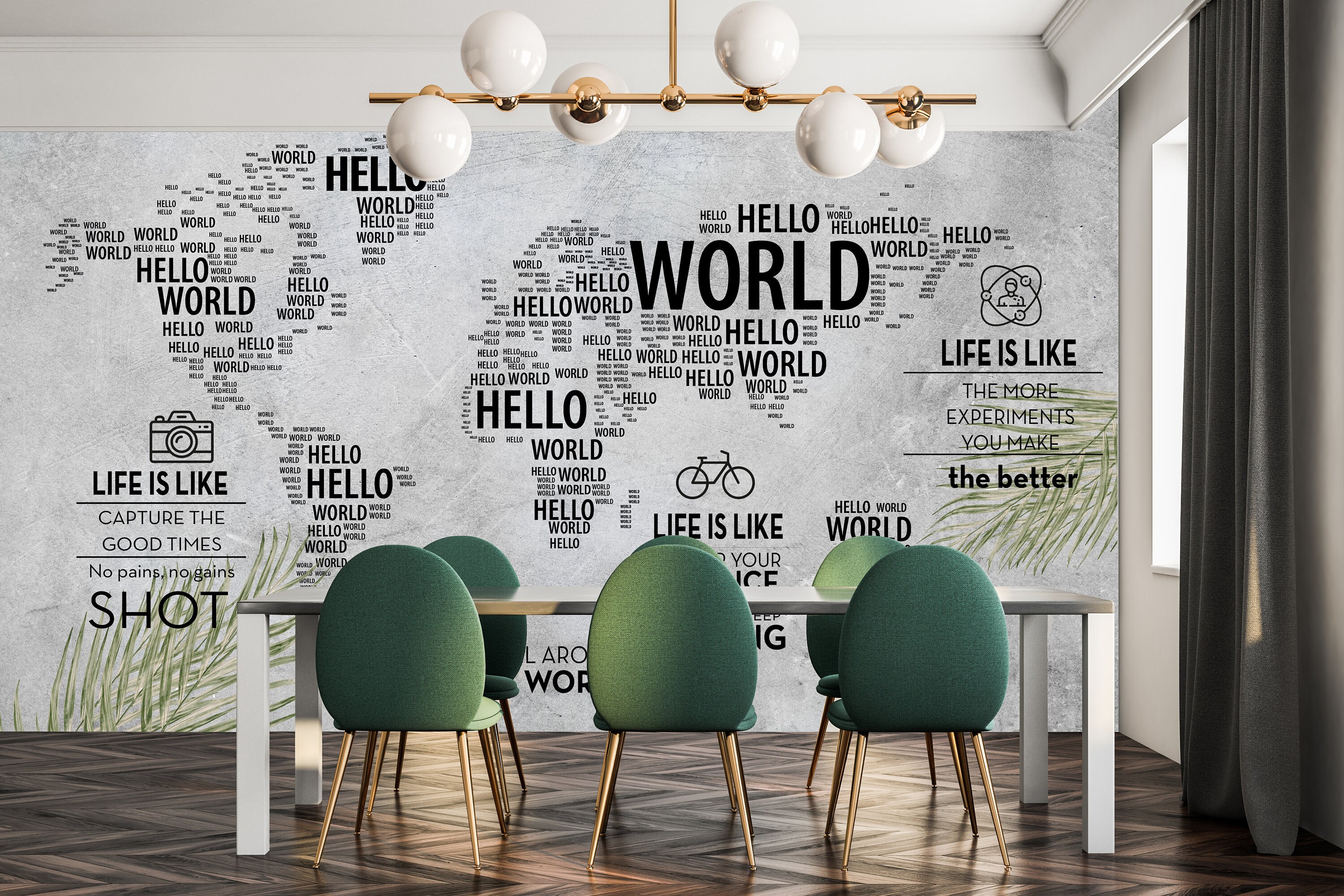 Word Wallpaper World Maps Wall Decor World Map World Map - Etsy