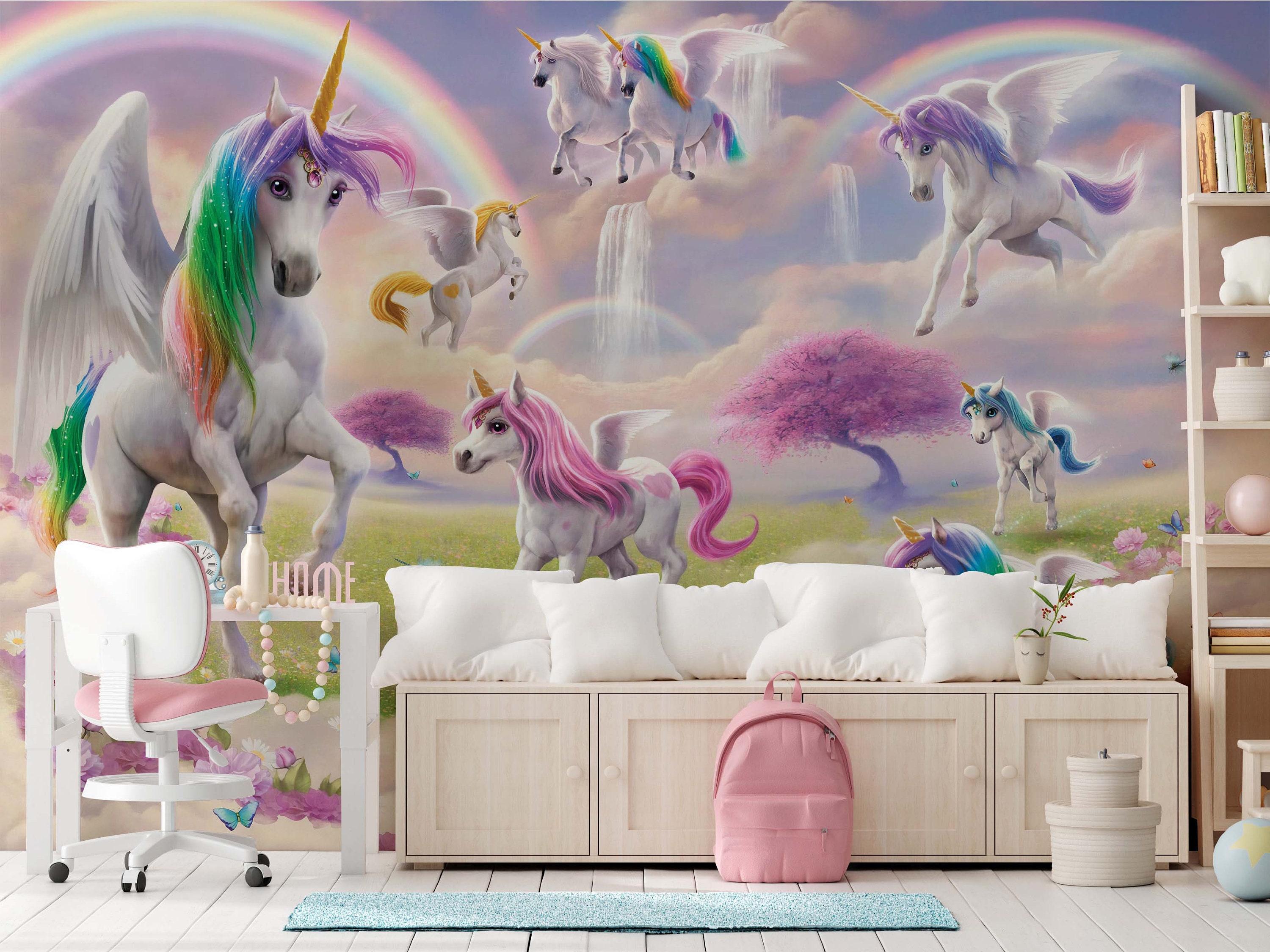 Unicorn Kids Stick-on Wall Mirror – FOXNBUNNY