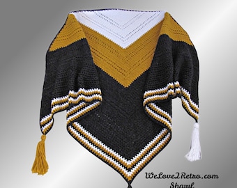 127-2 ==> MY DESIGN  Triangular Crochet PATTERN, Wrap Crochet Pattern, Crochet Wrap Pattern, Crochet Shawl Pattern, Boho Crochet