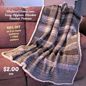 165-2 -Easy Crochet Blanket Pattern – Scrap Yarn Lapghan PDF for Beginners, Stash-Busting Lap Blanket – Easy Crochet Afghan PDF Pattern