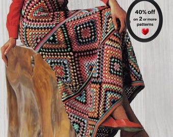 RETIRING-SOON*  Granny Square Skirt Crochet Pattern - Boho Maxi Skirt Handmade PDF