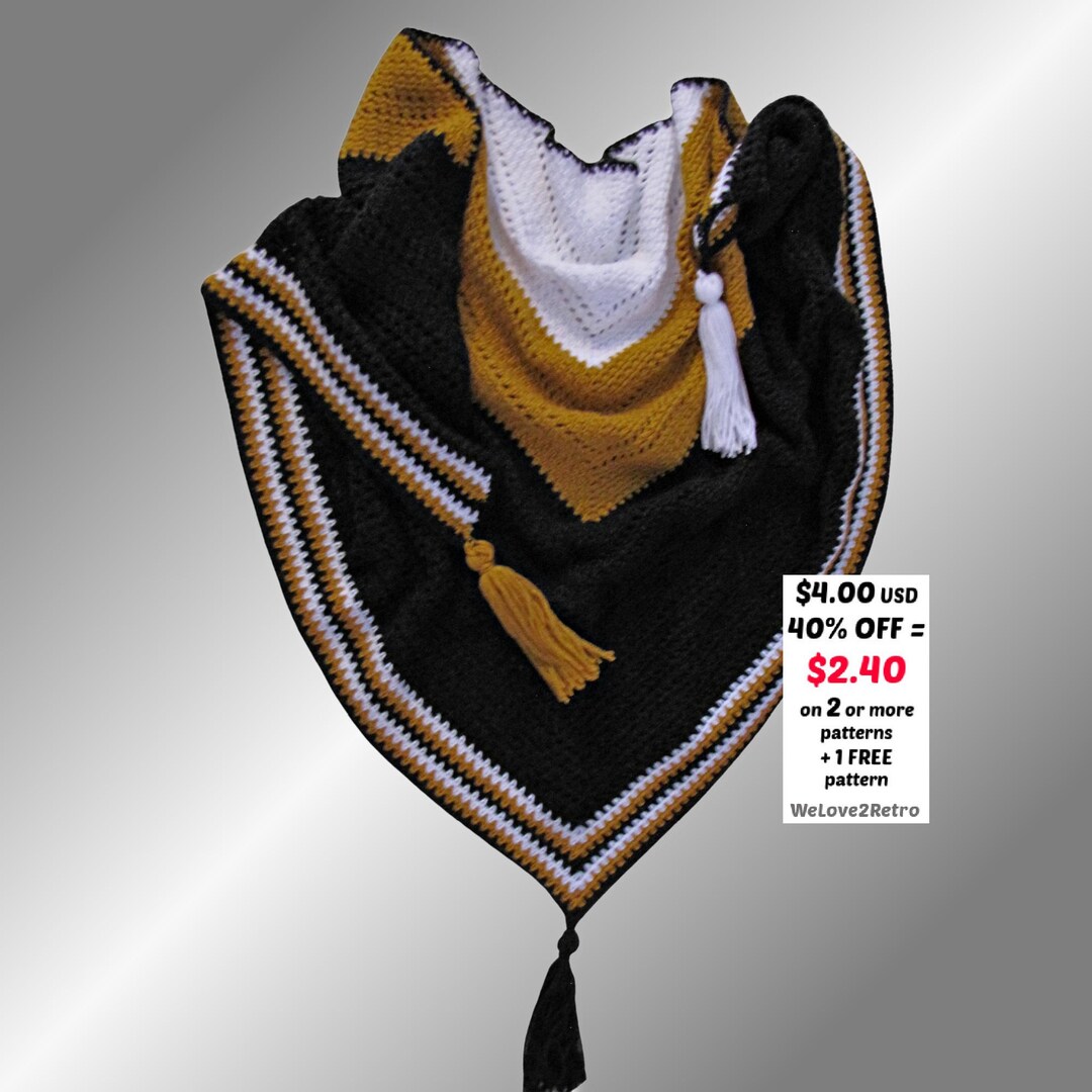 RETIREMENT-SALE*** Easy Crochet Triangle Shawl Pattern PDF ...
