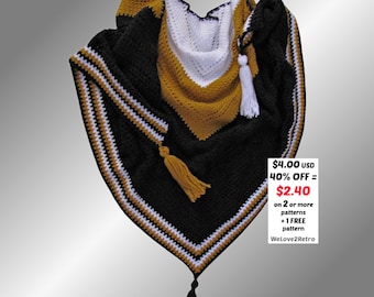 RETIREMENT-SALE***  Easy Crochet Triangle Shawl Pattern PDF – Lightweight Boho Wrap Beginners