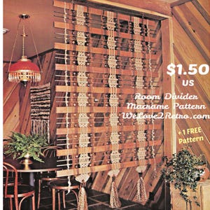 295 Room Divider Macrame Pattern, macrame design, macrame project, macrame curtain, macrame idea, macrame home decor, easy macrame pattern.