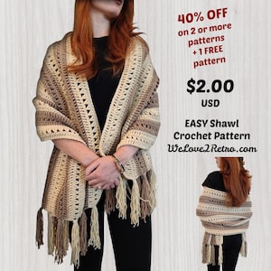 Easy Crochet Shawl Pattern PDF – Boho Wrap, Lacy Fringe Design for Beginners, Handmade Shawl & Crochet Wrap for Stylish DIY Comfort-116-2