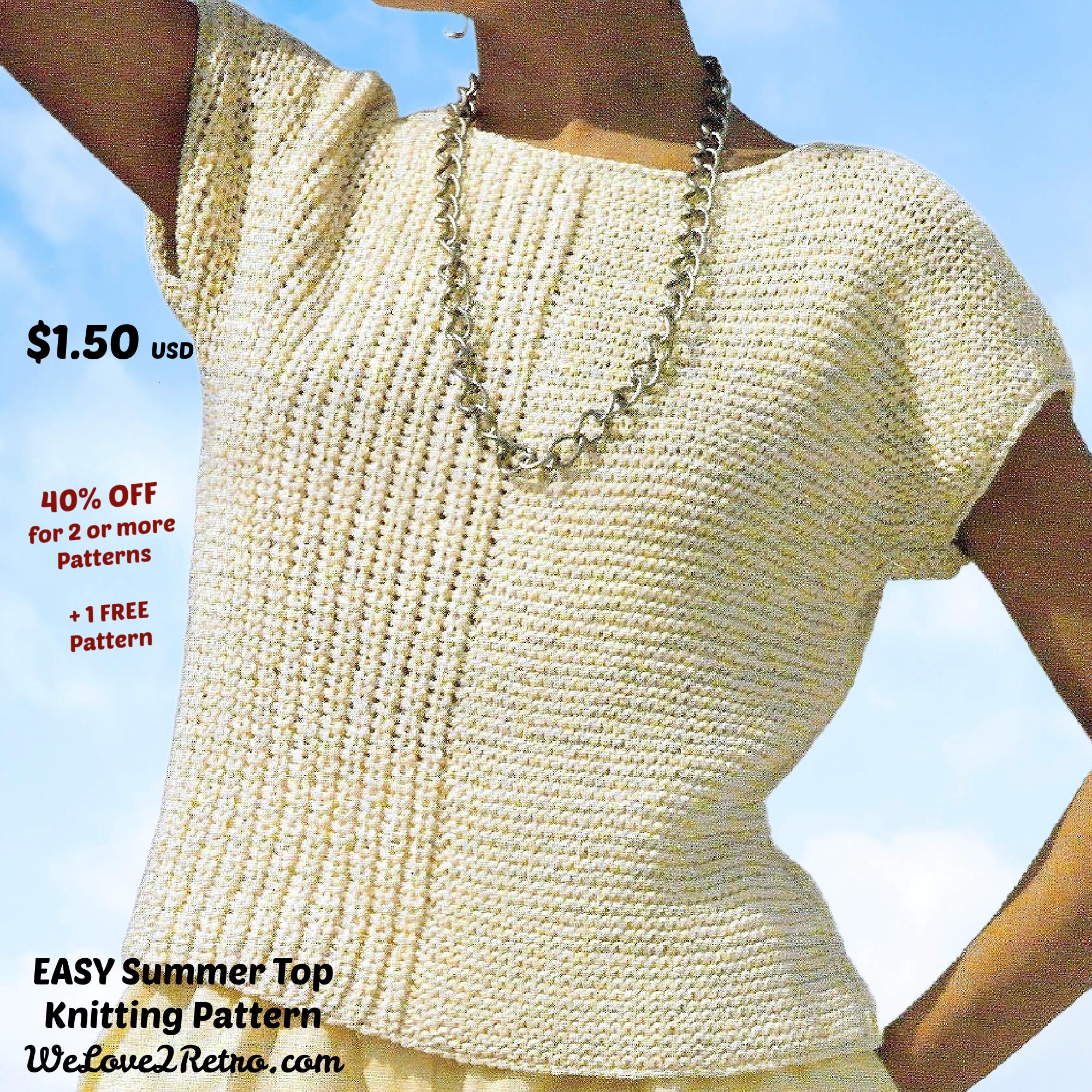 Knit Summer Top - Etsy