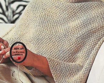RETIREMENT-SALE* Boho Knit Poncho Pattern • Short Wrap • Cozy Cape • Lightweight Women PDF