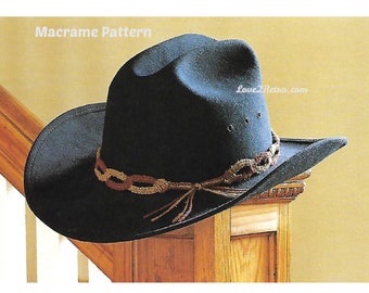 128 Vintage Cowboy Hat Band Macrame Pattern