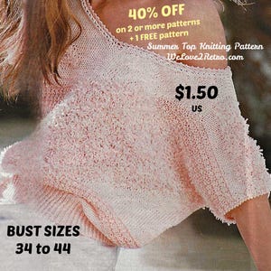 Lace Summer Sweater Knitting Pattern: Lightweight Pullover (PDF Download)