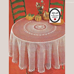 PRÓXIMAMENTE: Patrón de mantel de ganchillo • Tapete redondo vintage • Cubremesa circular de encaje