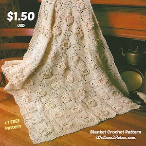 Granny Square Afghan Crochet Pattern: Vintage Blanket Design (PDF Download)