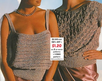 Knit Summer Tank Top Pattern • Breezy Cotton Sun Sweater (PDF Download)