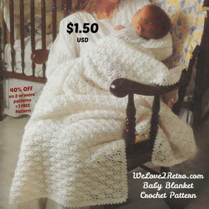 Easy Crochet Baby Blanket Pattern: Vintage-Style Afghan (PDF Download)