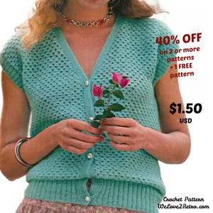 Crochet Vest Pattern PDF – Easy Women’s Summer Vest, Boho Layering Sweater, Beginner-Friendly DIY, Vintage Style, Instant Download - 662
