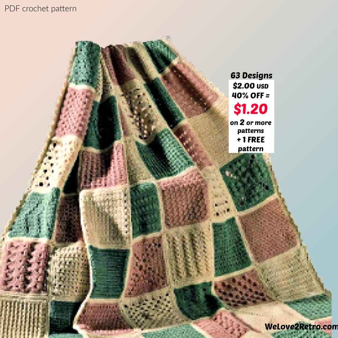 ラグ・カーペット vintage granny blanket blanket Granny Square Blanket Crochet Pattern PDF – Easy Vintage Afghan