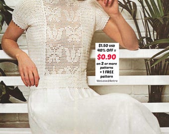 RETIREMENT-SALE***  Crochet Lace Top Pattern PDF – Summer Blouse Tutorial, Easy Cotton Shirt