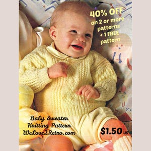 427 Cozy Baby Sweater Knitting Pattern – Easy Knit Pullover for Newborns & Toddlers (PDF), Knit Baby Sweater Pattern – Knit Baby Jumper PDF