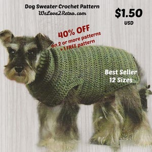 Crochet Dog Sweater Pattern PDF – 12 Sizes for All Breeds – Easy Handmade Pet Clothing – Cozy Dog Jumper – Instant Download - 172