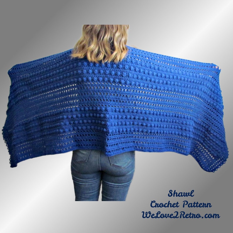 RETIREMENT-SALE*** Boho Crochet Shawl Pattern PDF - Easy Textured Wrap ...