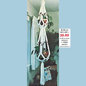 RETIREMENT-SALE***  Macrame Plant Hanger Pattern PDF – Easy Boho Tutorial, Hanging Planter