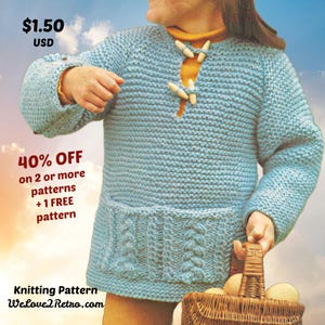 800 Easy Girl&#39;s Sweater Knitting Pattern, knit sweater pattern, knit girl sweater, knit kids sweater, knit girl pullover, knitting for girls