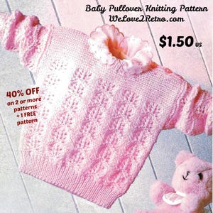 428 Cozy Baby Sweater Knitting Pattern – Easy Knit Baby Pullover PDF for Newborn & Toddler, Knit Baby Jumper, Hand Knit Baby Clothes