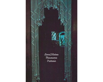 Motif de rideau en macramé vintage 188, motif de rideau en macramé rétro, motif de rideau en macramé facile, motif de rideau en macramé de style ancien.