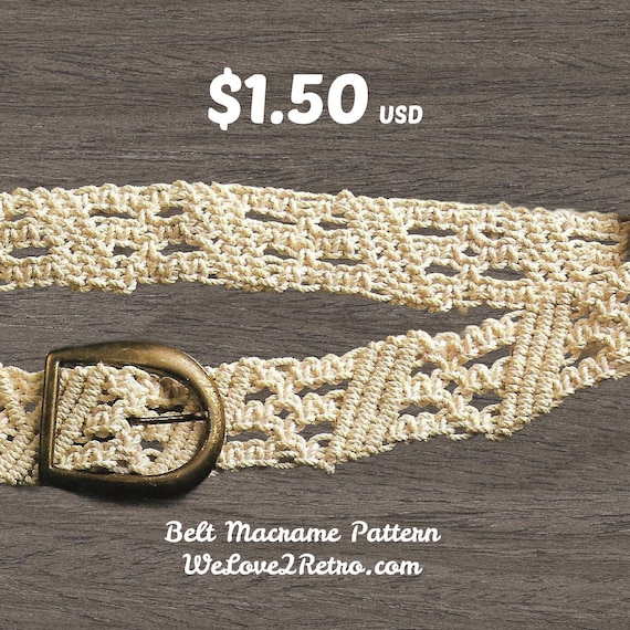 127 Timeless Belt Macrame PATTERN Etsy