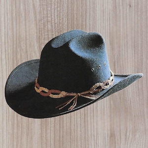 Macrame Hat Band Pattern - Western Cowboy Trim Easy Boho Accessory Vintage Beginner PDF