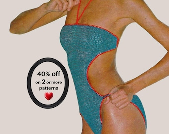 RETIRE-SAIL*** Häkelanleitung für einen Boho-Bikini/Monokini, Sommer-Strandmode für Damen (PDF)