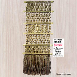 RETIREMENT-SALE***  Macrame Wall Hanging Pattern – Easy Boho  Vintage Fall Knot Art Decor PDF Diy