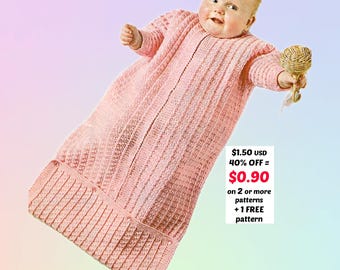 Baby Sleeping Bag Knitting Pattern PDF • Cocoon Bunting • Swaddle Sack Design