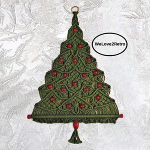OPRUIMINGSVERKOOP* Macramé kerstboompatroon - Boho kerstversiering - Vintage wanddecoratie macramé PDF