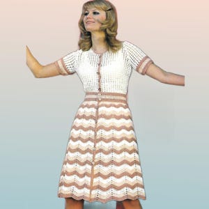 Wzór na szydełkową sukienkę boho – Vintage Summer Sun Hippie – łatwy samouczek dla kobiet w stylu retro w formacie PDF