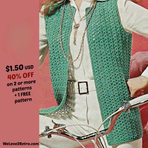 Crochet Vest Pattern PDF – Easy Women’s Layer, Boho Summer Top & Sweater Vest  Handmade Style - 316
