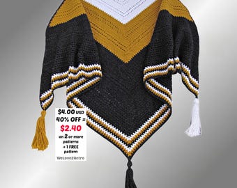 RETIREMENT-SALE***  Easy Crochet Triangle Shawl Pattern PDF – Lightweight Boho Wrap Beginners