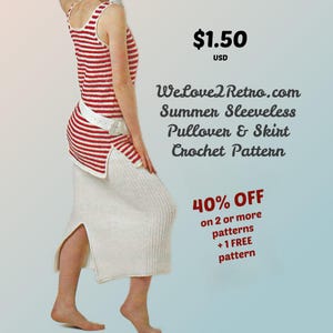 Vintage Crochet Dress Pattern: Retro Summer Outfit (PDF Download)