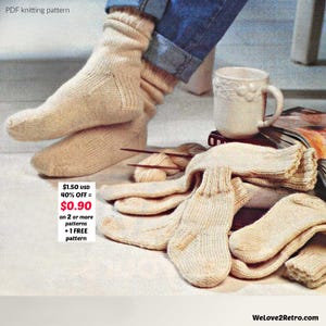 RETIREMENT-SALE***  Unisex Boot Socks Knitting Pattern PDF – Easy Cuff-Down Worsted Socks Cozy